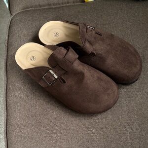 Elegant Brown Suede Mules NEVER WORN